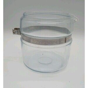 Pyrex 7754-B  4 Cup Flameware Glass  Coffee Pot Base With Band ONLY